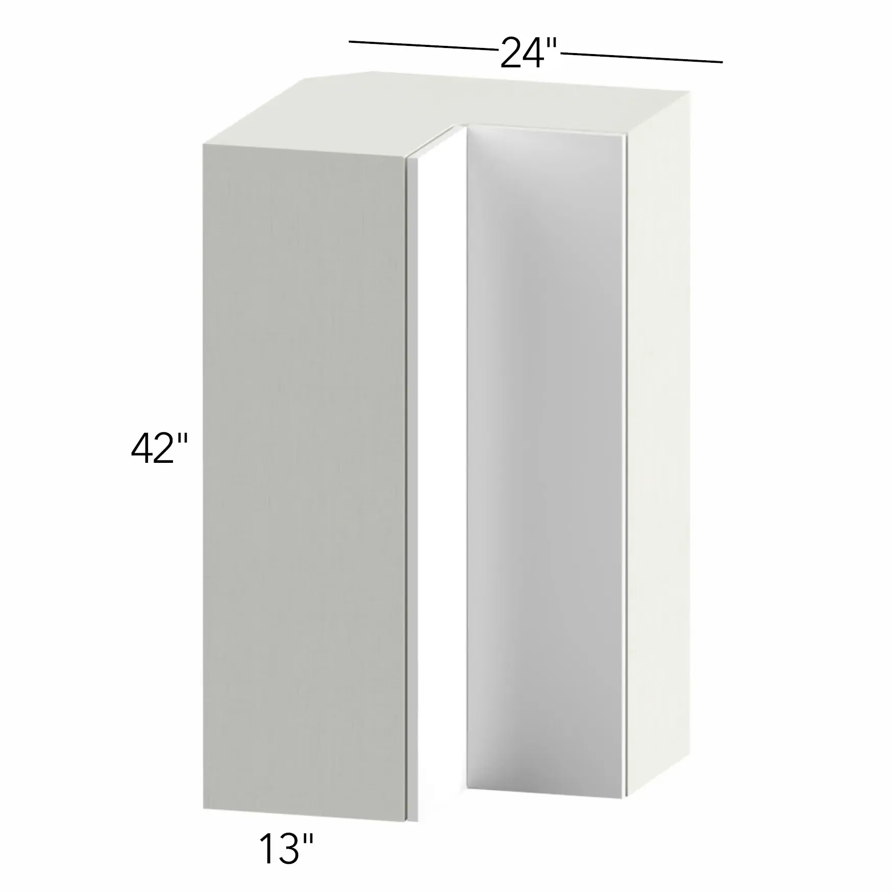 Ovela® Tuscany Ida 1 24"W x 42"H x 24"D Pie Cut Corner Cabinet (WPC2442)