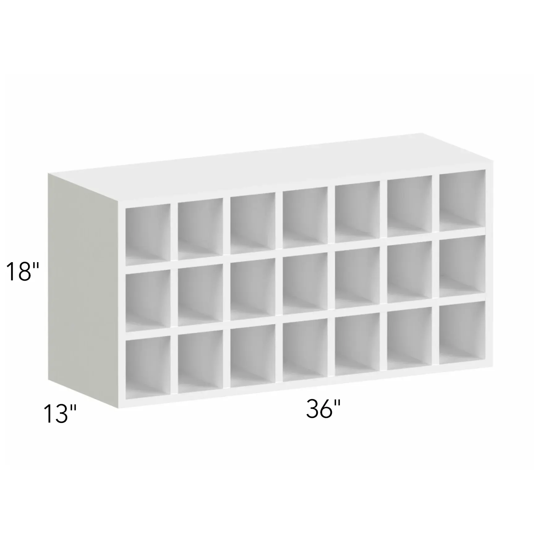 Ovela® Tuscany Woodline 3 36"W x 18"H x 13"D Wall Wine Rack (WR3618)