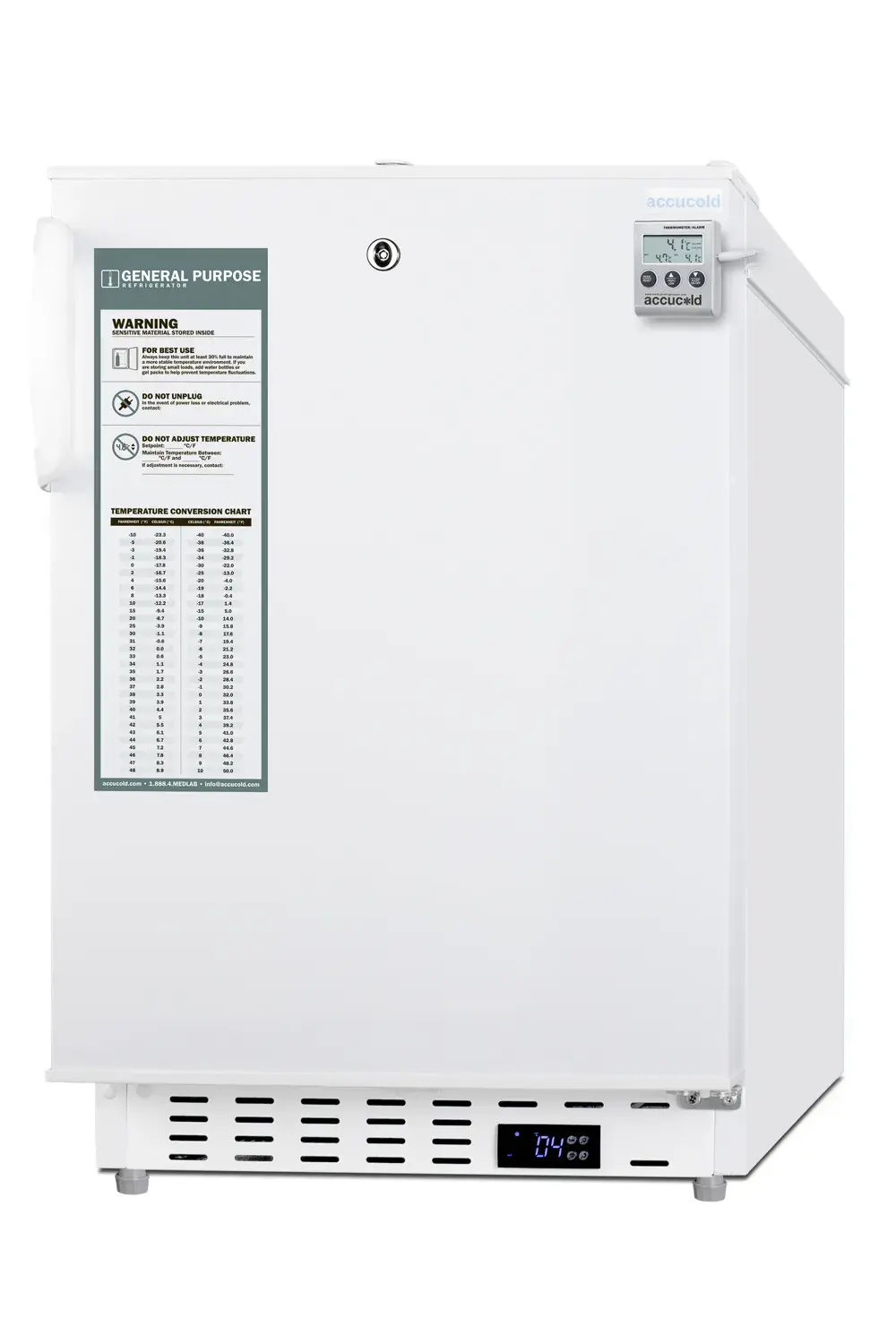 Summit ADA404REFAL 20" Wide Built-In Healthcare All-Refrigerator, ADA Compliant
