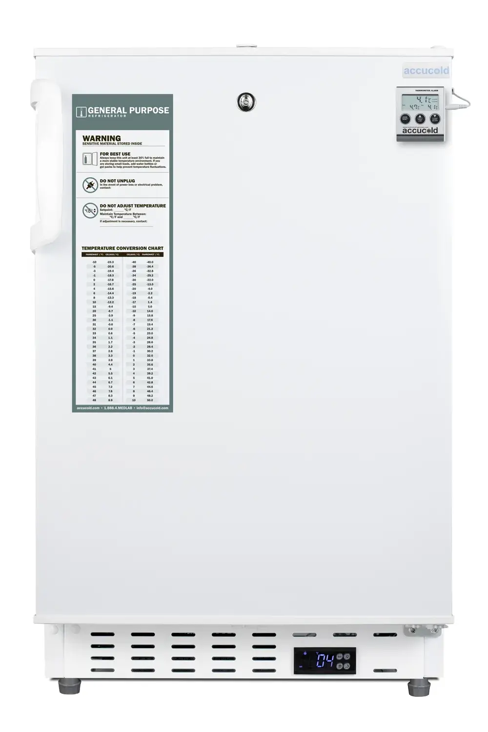 Summit ADA404REFAL 20" Wide Built-In Healthcare All-Refrigerator, ADA Compliant