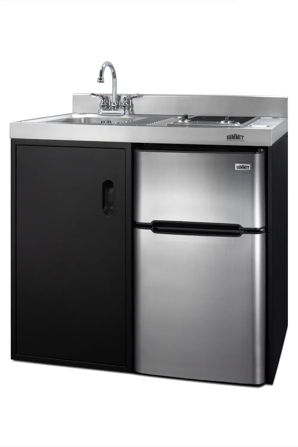 Summit C39ELGLASSBK 39" Wide All-In-One Kitchenette