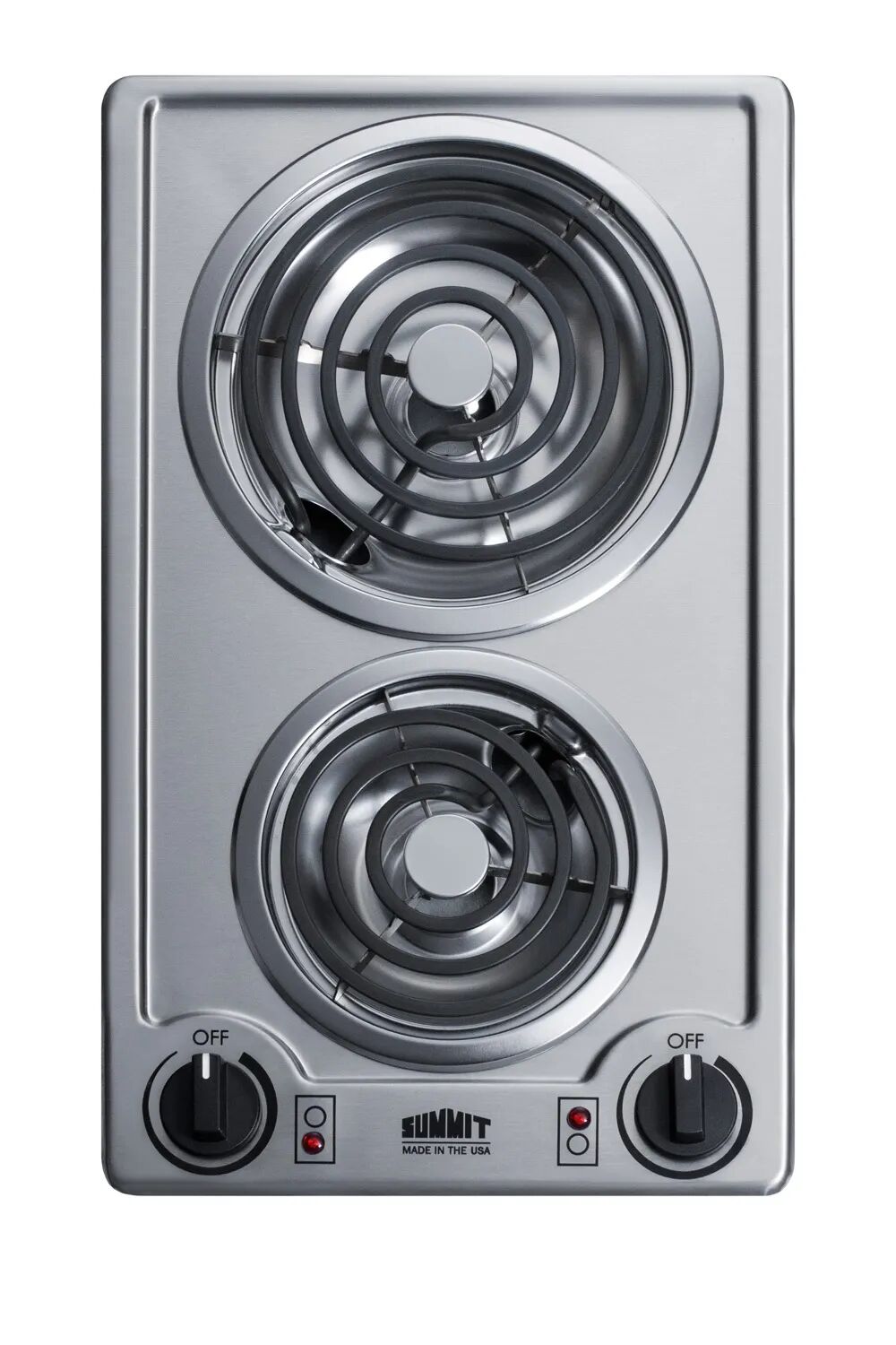 Summit CCE213SS 12" Wide 115V 2-Burner Coil Cooktop
