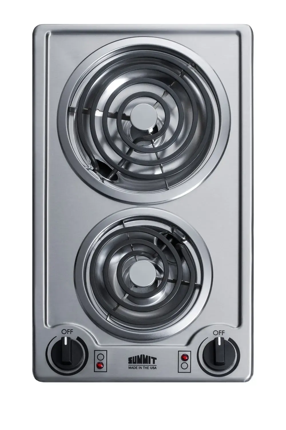 Summit CCE213SS 12" Wide 115V 2-Burner Coil Cooktop