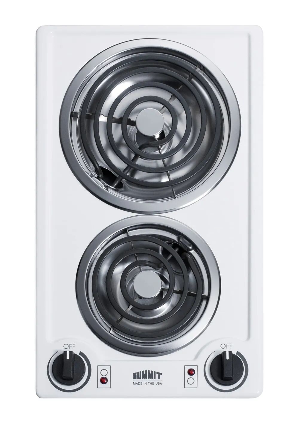 Summit CCE225WH 12" Wide 230V 2-Burner Coil Cooktop