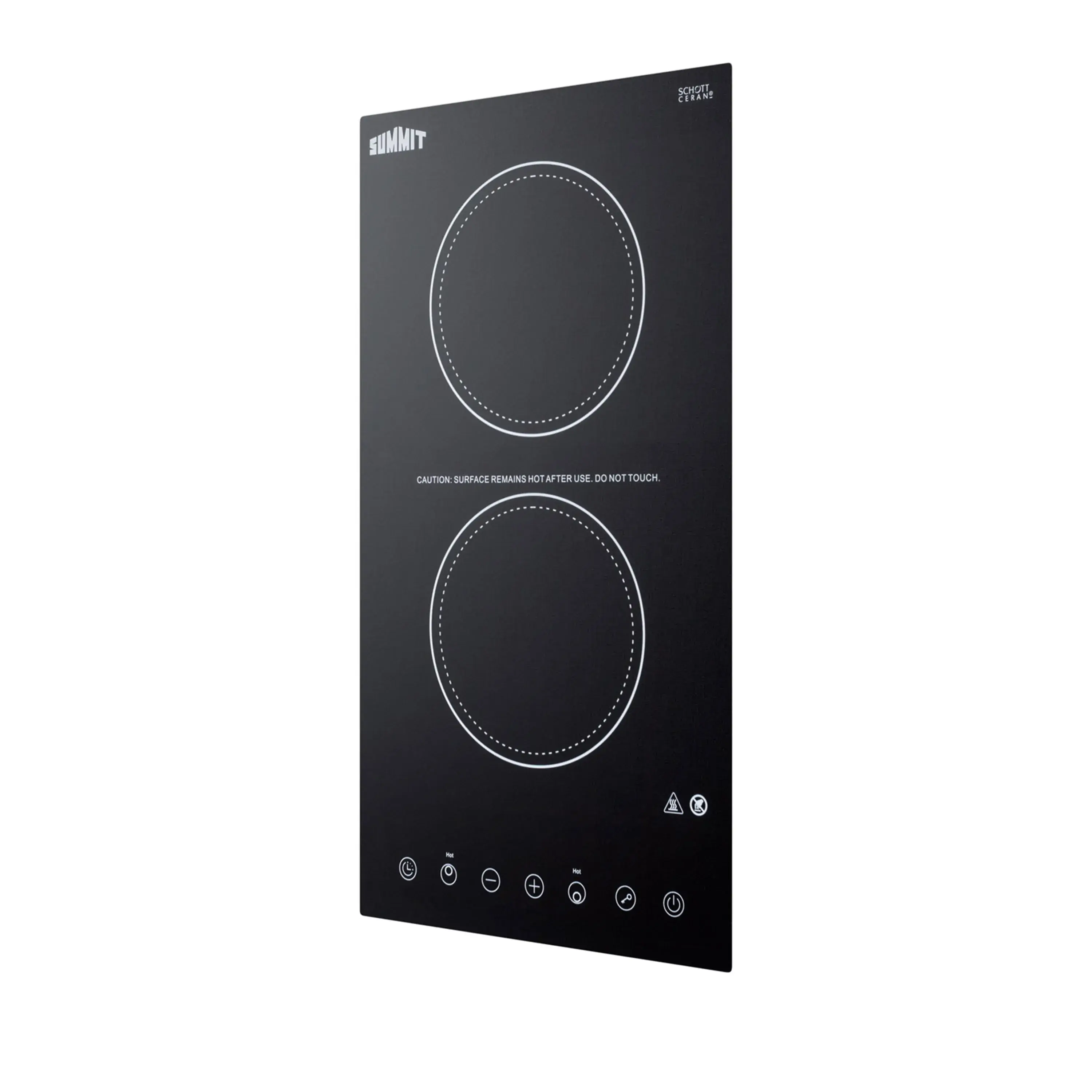 Summit CR2B15T1B 12" Wide 115V 2-Burner Radiant Cooktop