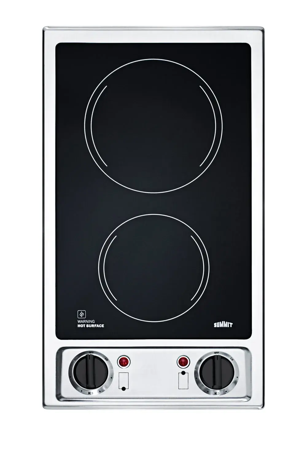 Summit CR2B120 12" Wide 115V 2-Burner Radiant Cooktop