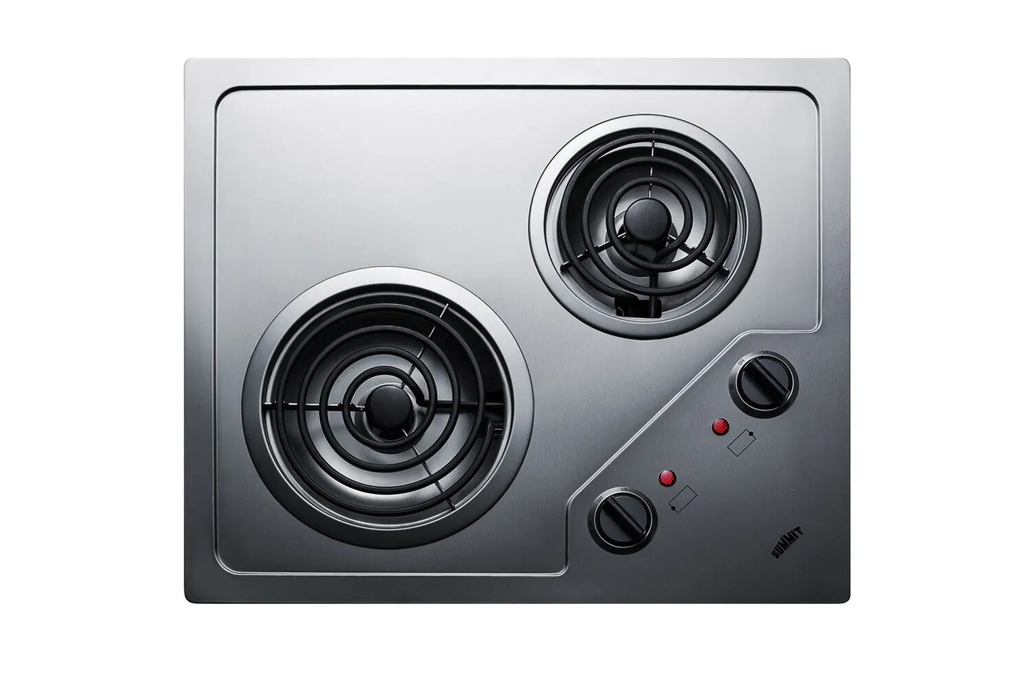 Summit CR2B122 21" Wide 115V 2-Burner Coil Cooktop