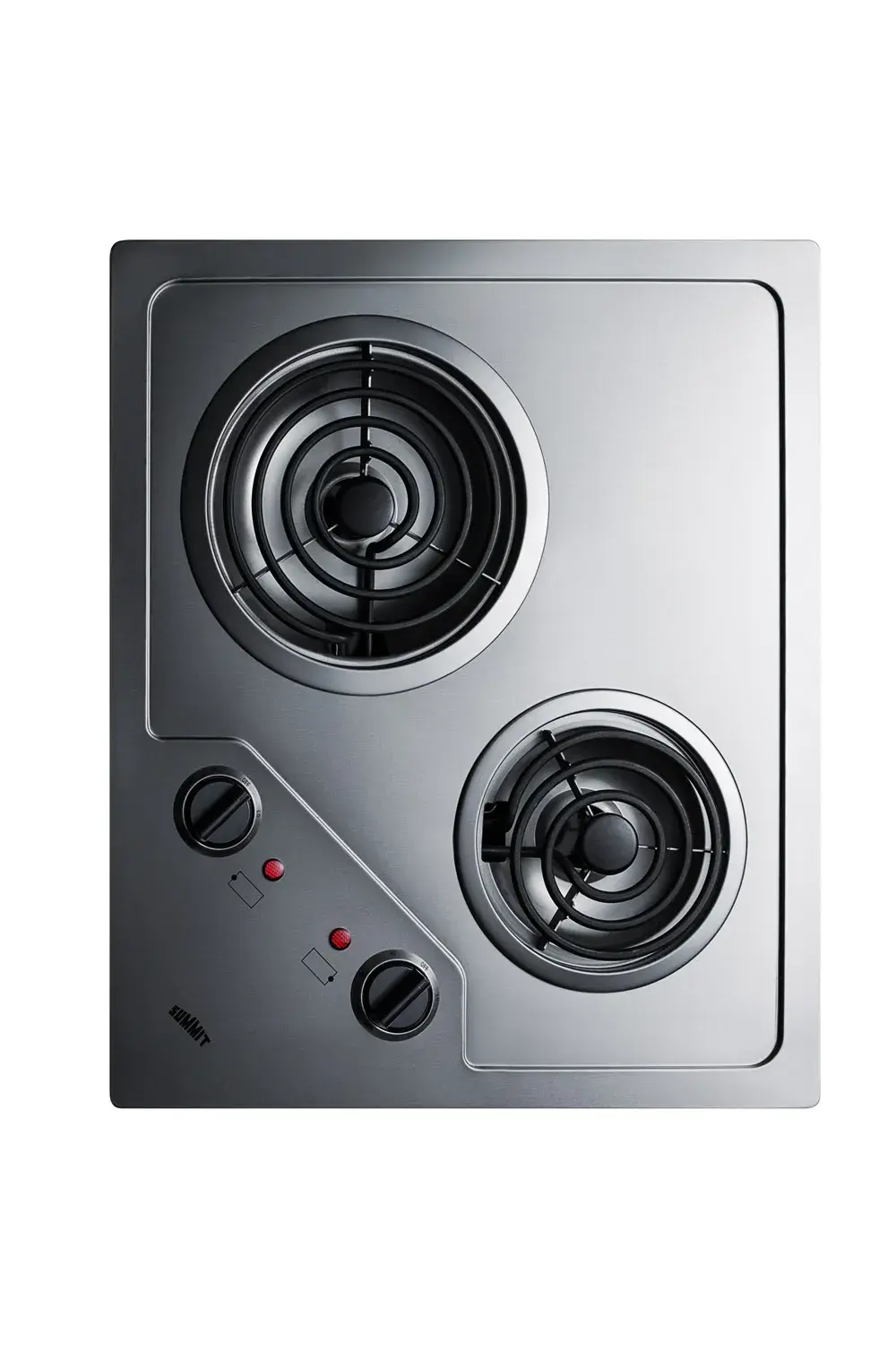 Summit CR2B224S 21" Wide 230V 2-Burner Coil Cooktop