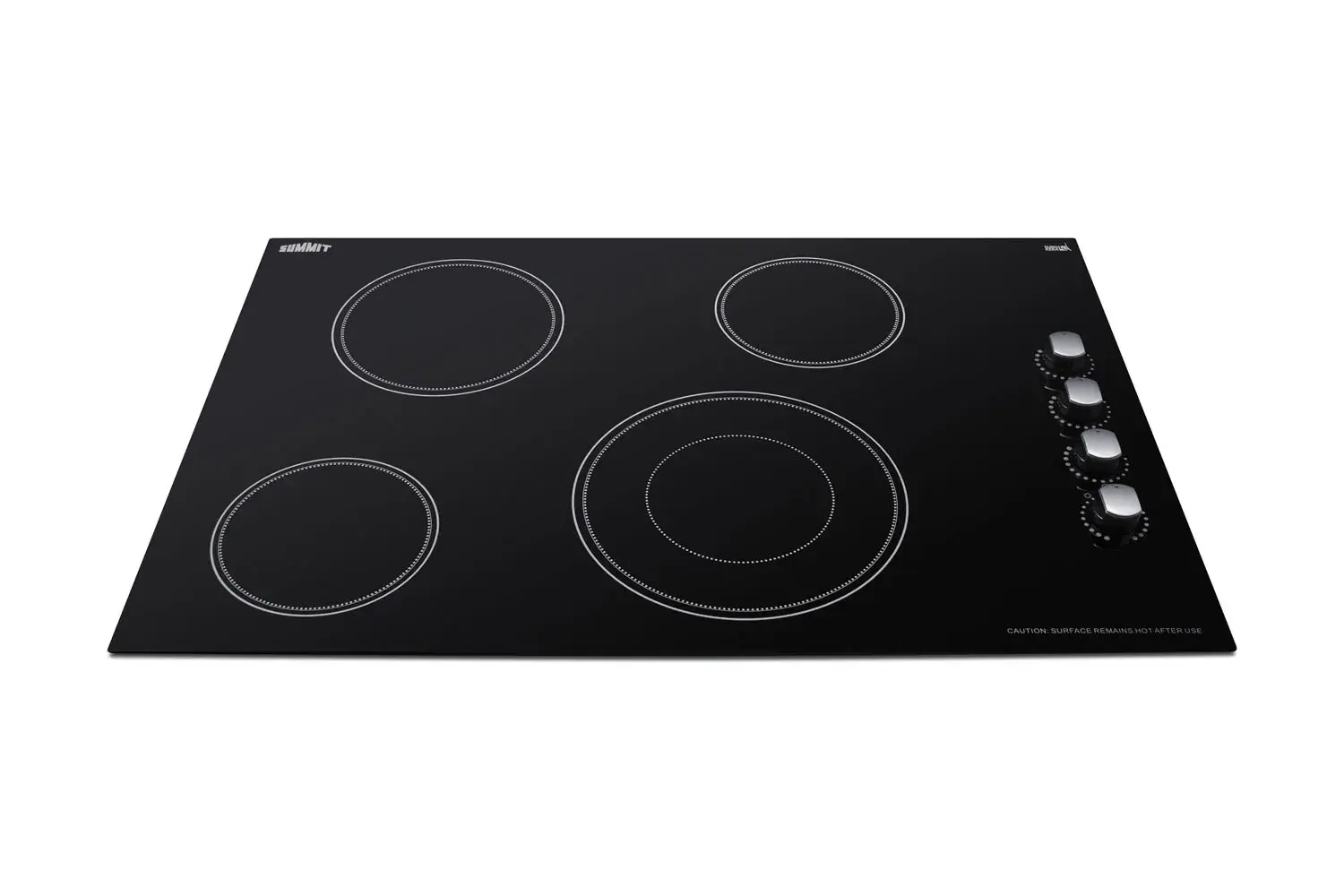 Summit CR4B30MB 30" Wide 208-240V 4-Burner Radiant Cooktop