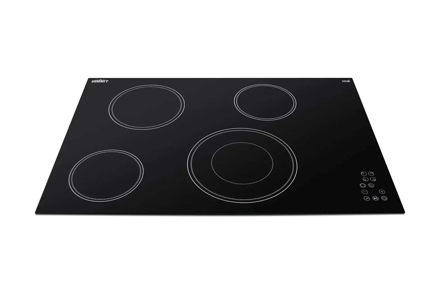 Summit CR4B30T11B 30" Wide 208-240V 4-Burner Radiant Cooktop
