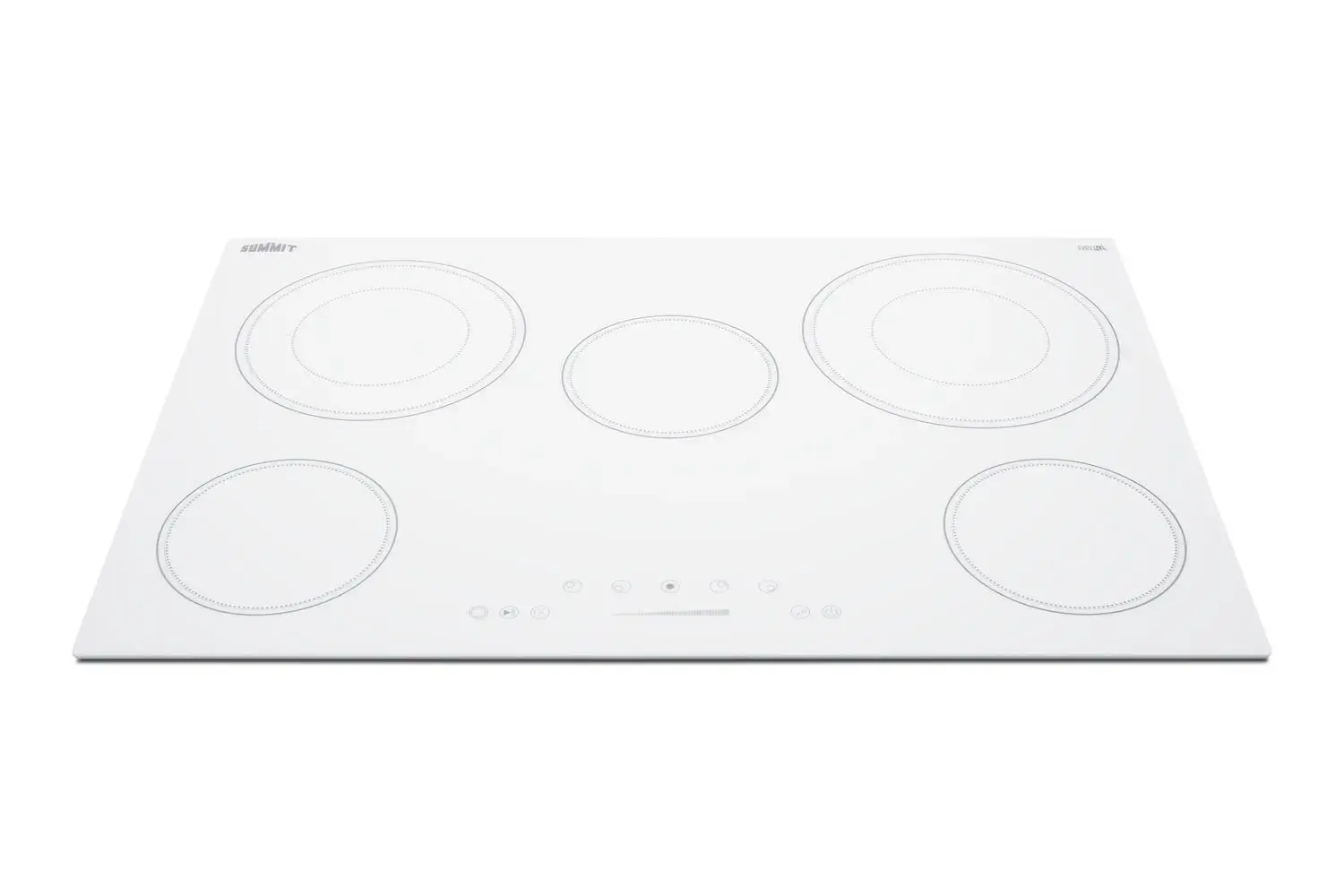 Summit CR5B30T8W 30" Wide 208-240V 5-Burner Radiant Cooktop