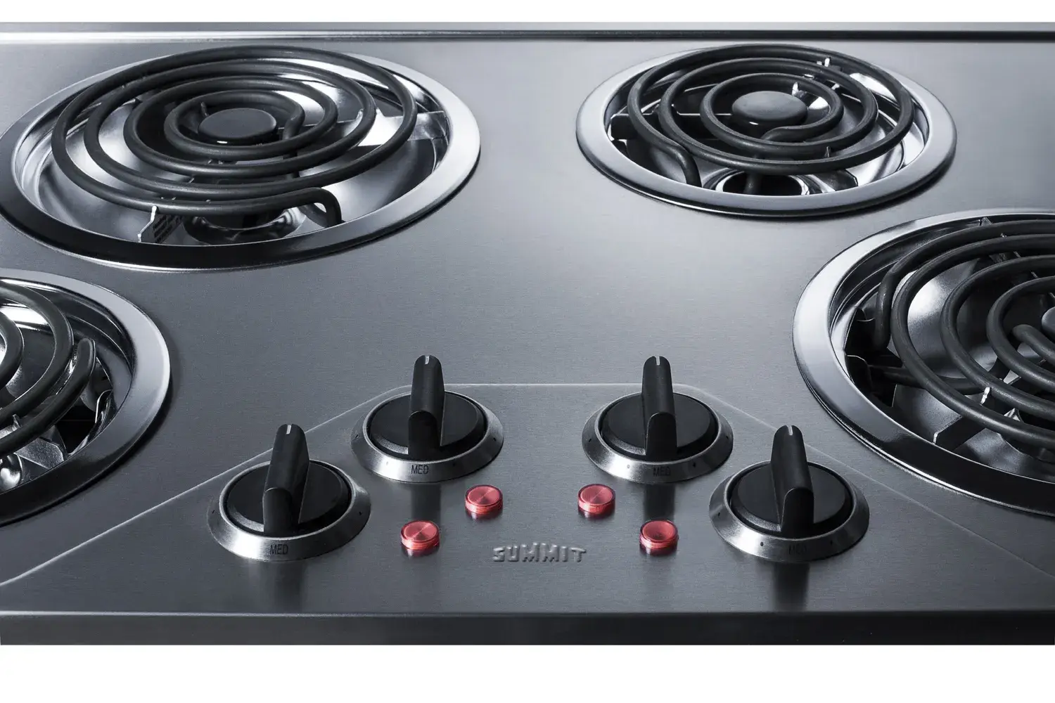 Summit CR431SS 30" Wide 230V 4-Burner Coil Cooktop