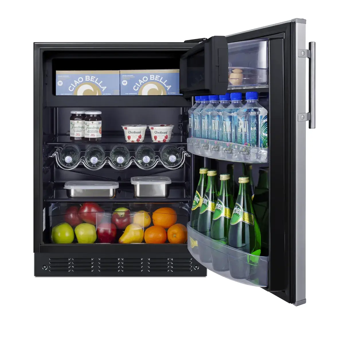 Summit CT66BK2SSADA 24" Wide Refrigerator-Freezer, ADA Compliant