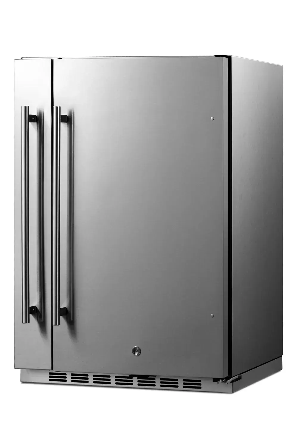 Summit SPR196OS24 Shallow Depth 24" Wide Outdoor Built-In All-Refrigerator With Slide-Out Storage Compartment