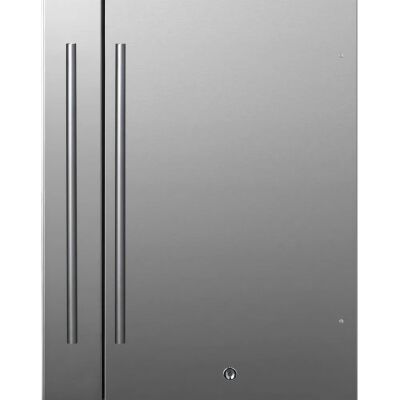Summit SPR196OS24 Shallow Depth 24" Wide Outdoor Built-In All-Refrigerator With Slide-Out Storage Compartment