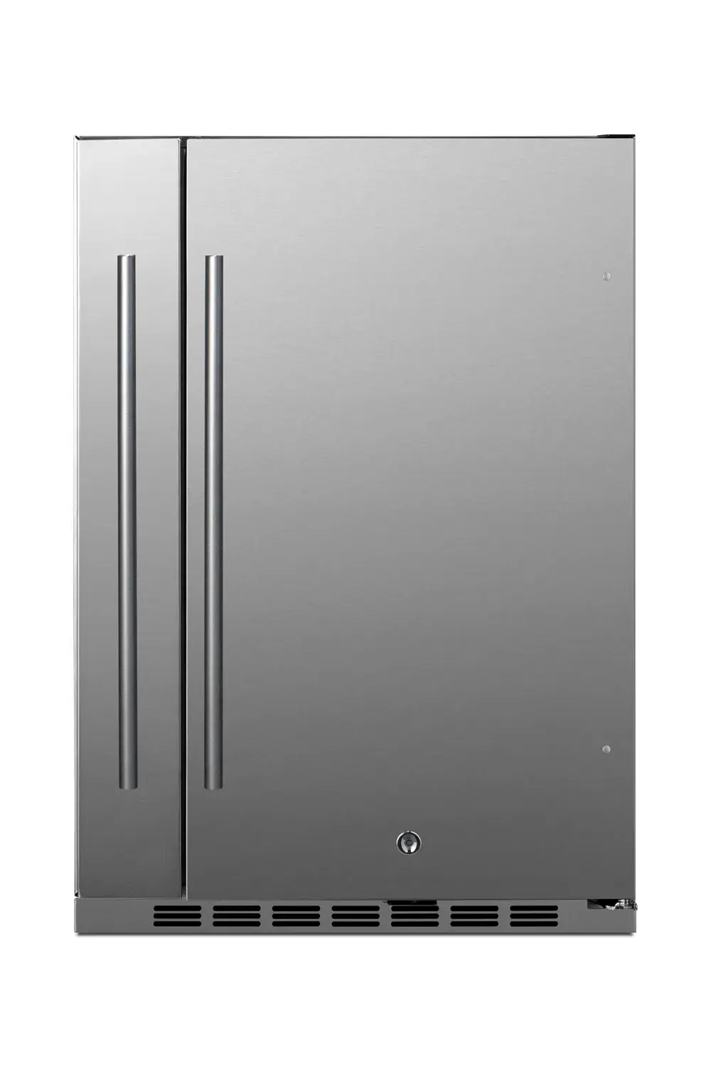 Summit SPR196OS24 Shallow Depth 24" Wide Outdoor Built-In All-Refrigerator With Slide-Out Storage Compartment