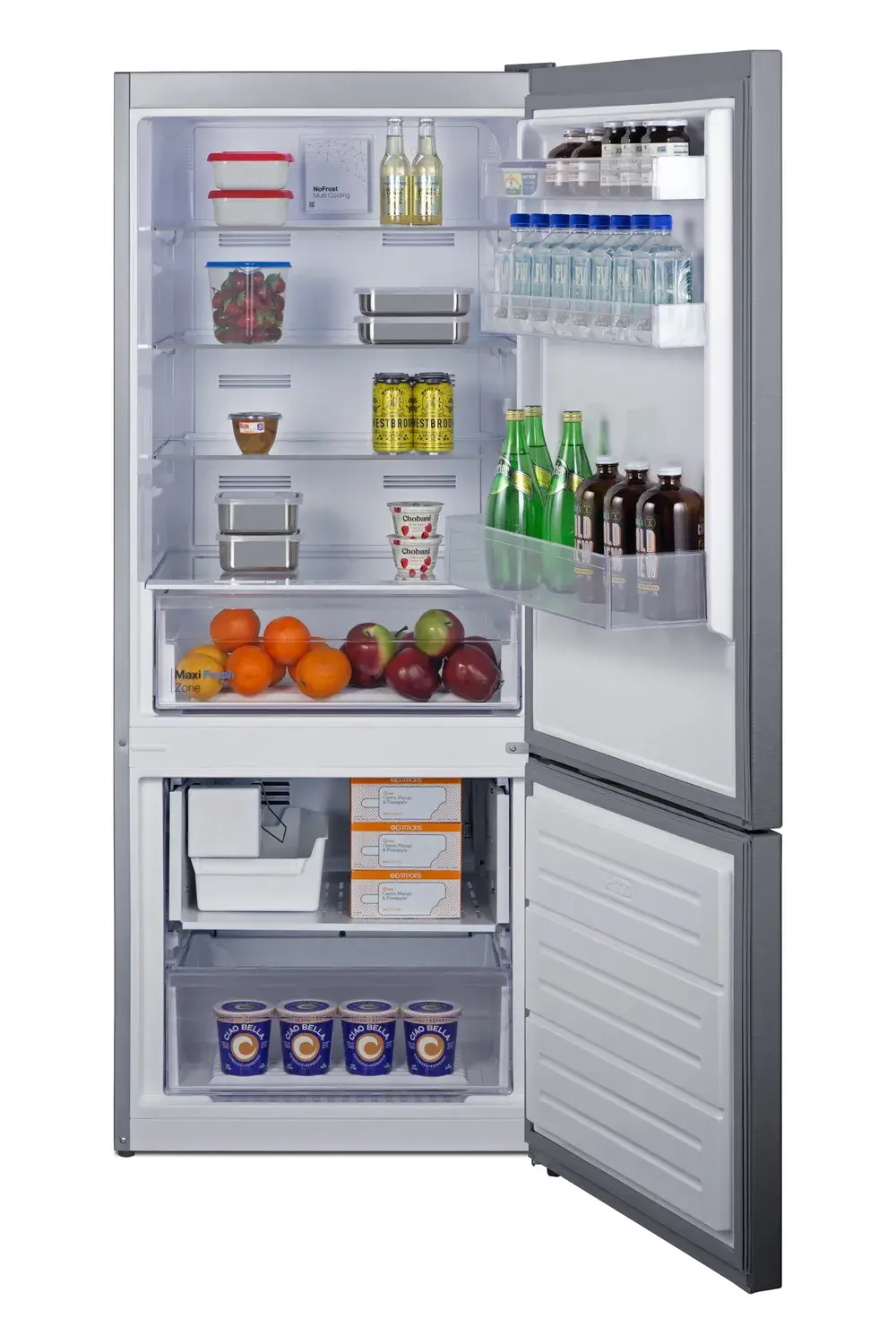Summit FFBF154SSIM 28" Wide Bottom Mount Refrigerator-Freezer with Icemaker