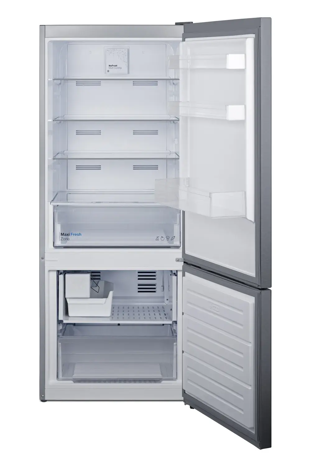 Summit FFBF154SSIM 28" Wide Bottom Mount Refrigerator-Freezer with Icemaker