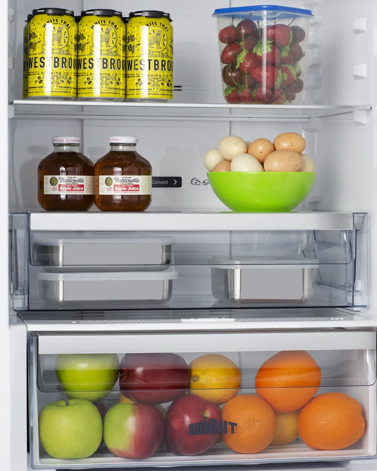 Summit FFBF249SS2IM 24" Wide Bottom Freezer Refrigerator with Icemaker