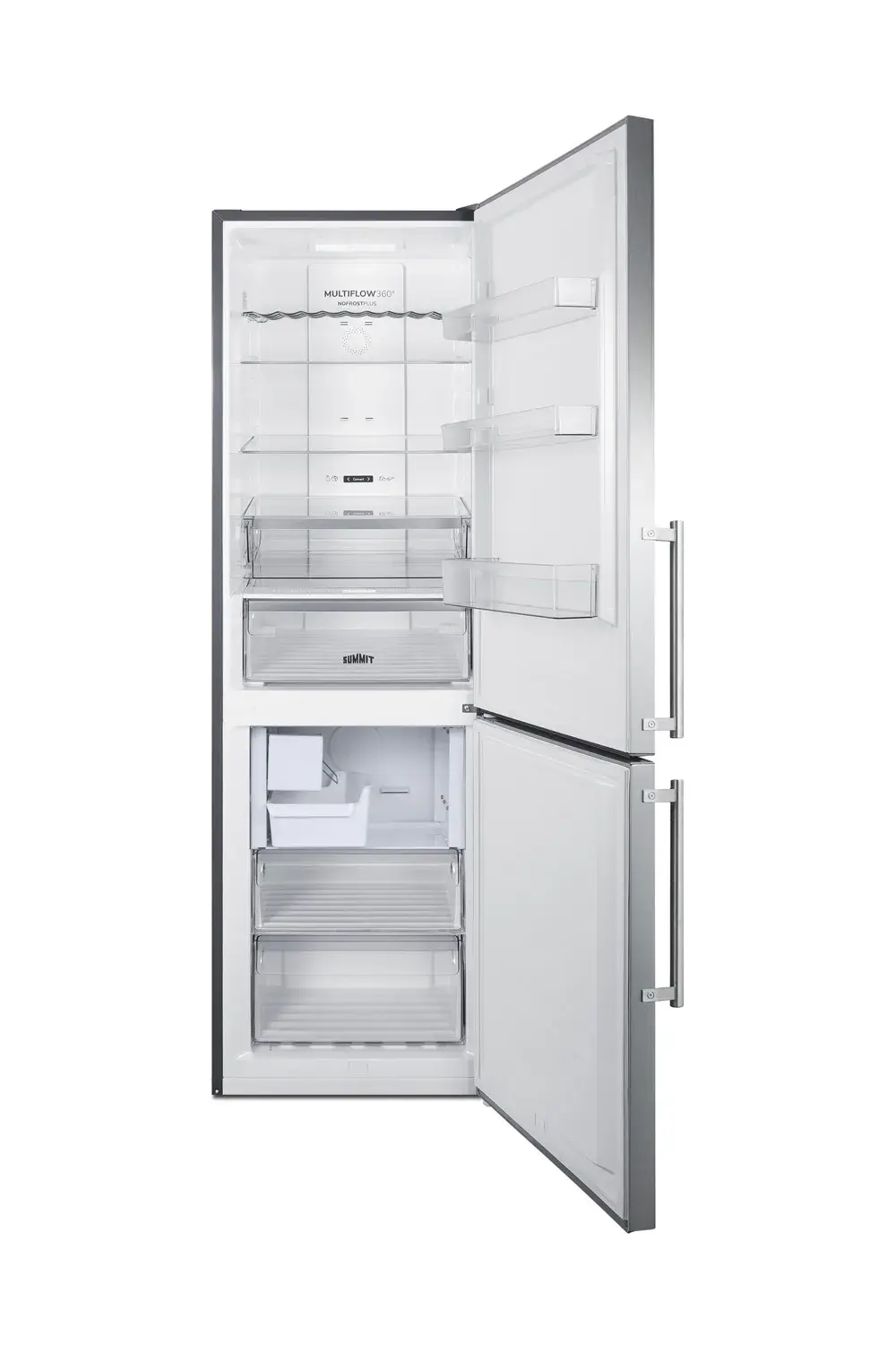 Summit FFBF249SS2IM 24" Wide Bottom Freezer Refrigerator with Icemaker