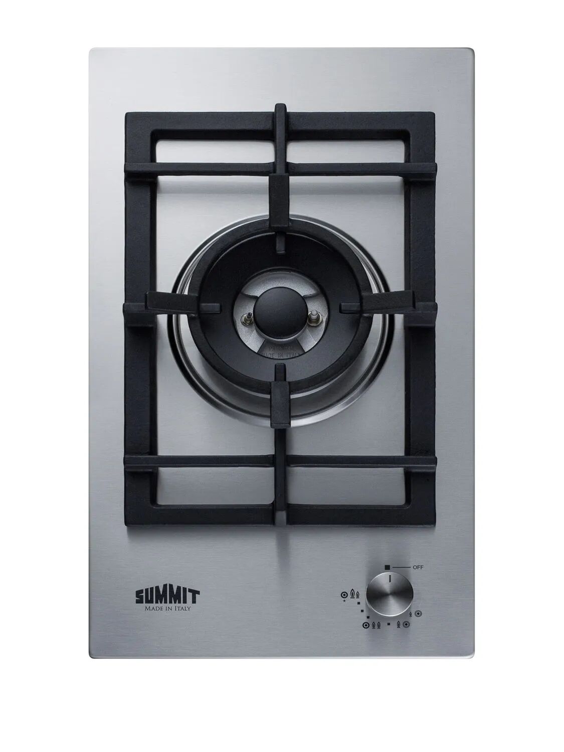 Summit GCJ1SS 12" Wide 1-Burner Gas Cooktop