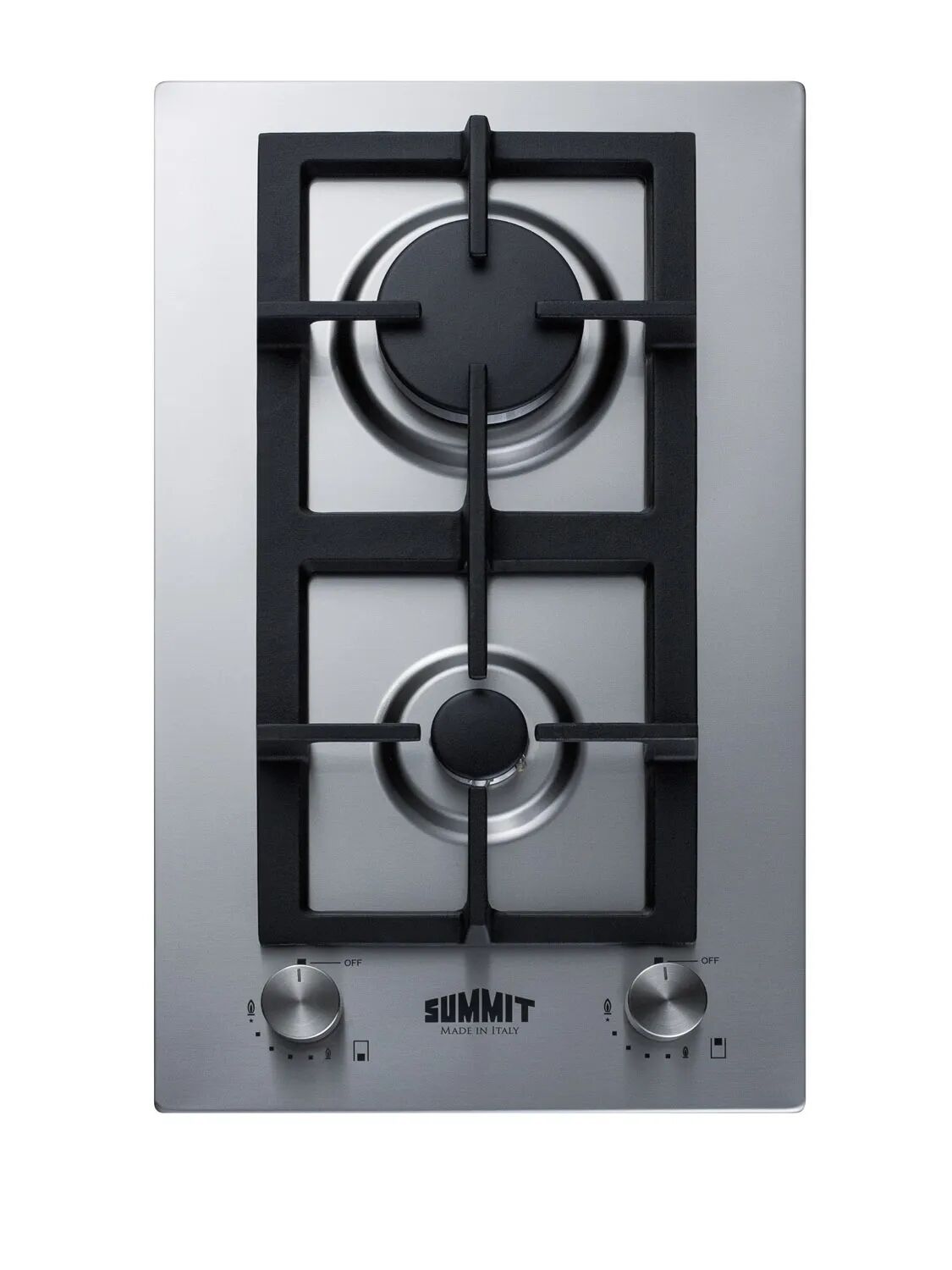 Summit GCJ2SSLP 12" Wide 2-Burner Propane Gas Cooktop