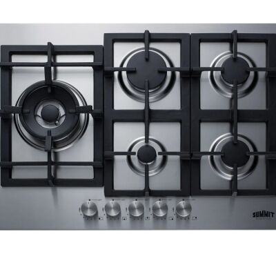 Summit GCJ5SS 30" Wide 5-Burner Gas Cooktop