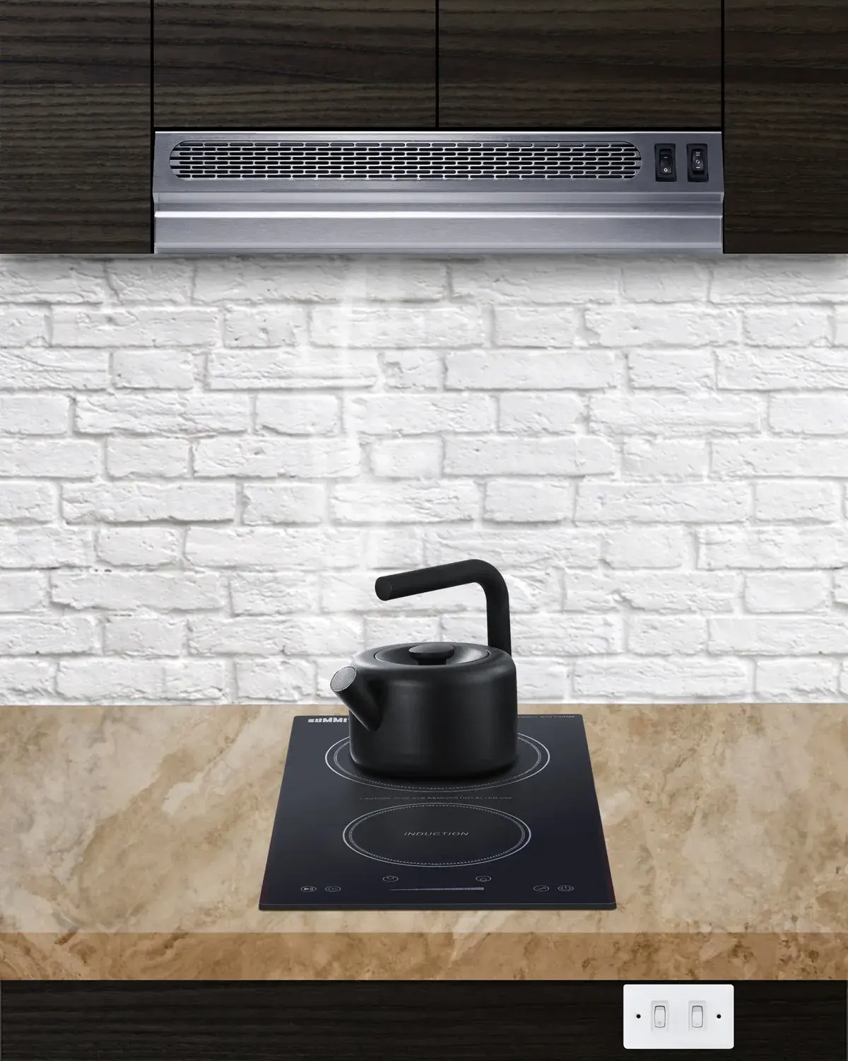 Summit HRTX18SSADA 18" Under Cabinet Ductless Retractable Range Hood, ADA Compliant