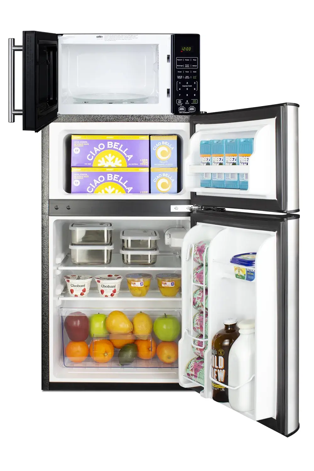 Summit MRF34BSSA Microwave/Refrigerator-Freezer Combination with Allocator