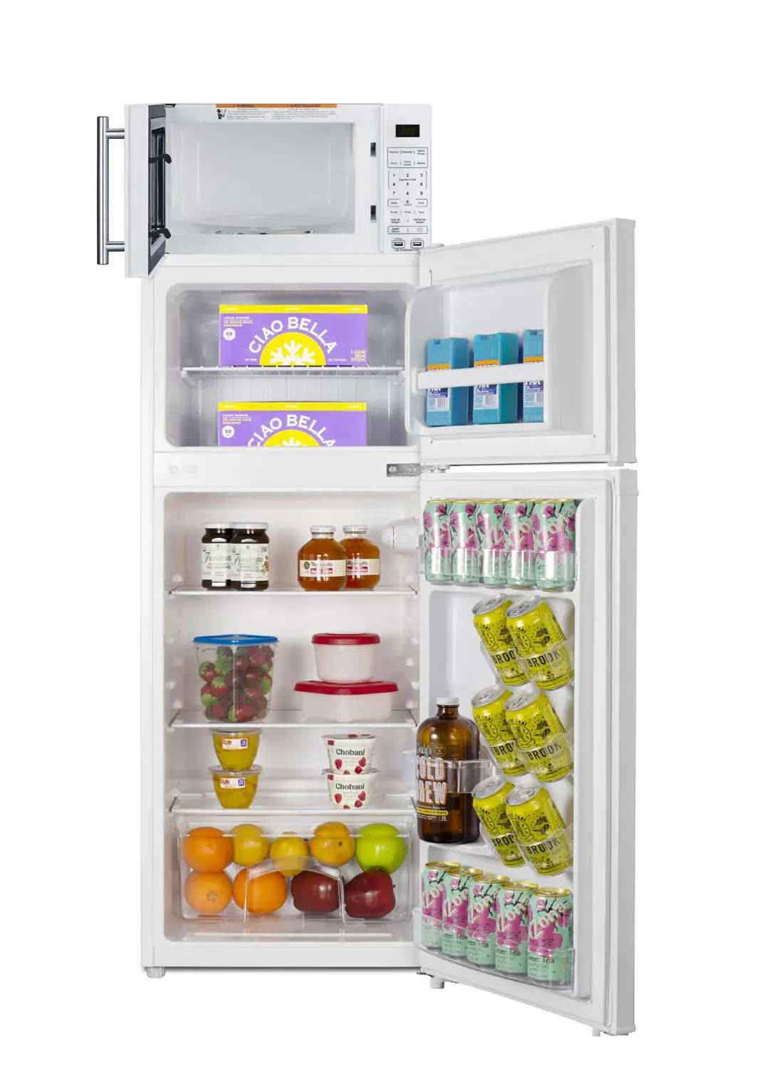 Summit MRF72WA Microwave/Refrigerator-Freezer Combination with Allocator