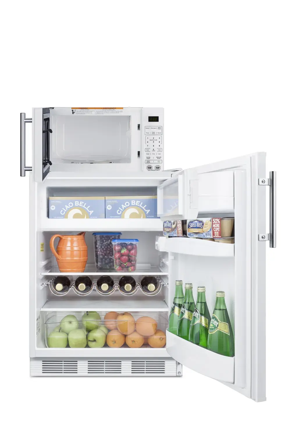 Summit MRF661WA Microwave/Refrigerator-Freezer Combination with Allocator
