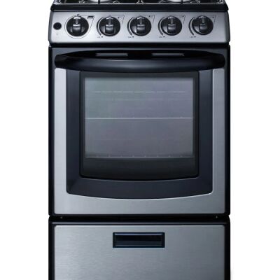 Summit PRO201SS 20" Wide Gas Range