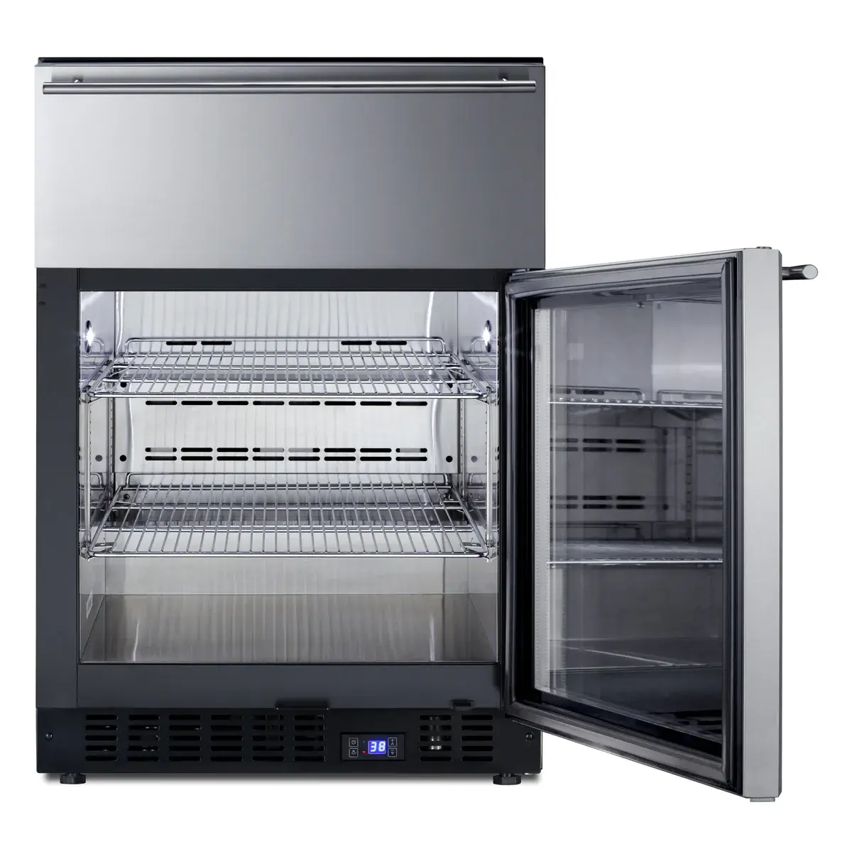 Summit SCR615TD 24" Wide Built-In Commercial Beverage Refrigerator With Top Drawer