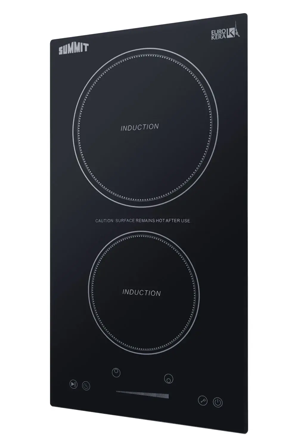 Summit SINC2B115 12" Wide 115V 2-Zone Induction Cooktop, Cord Included