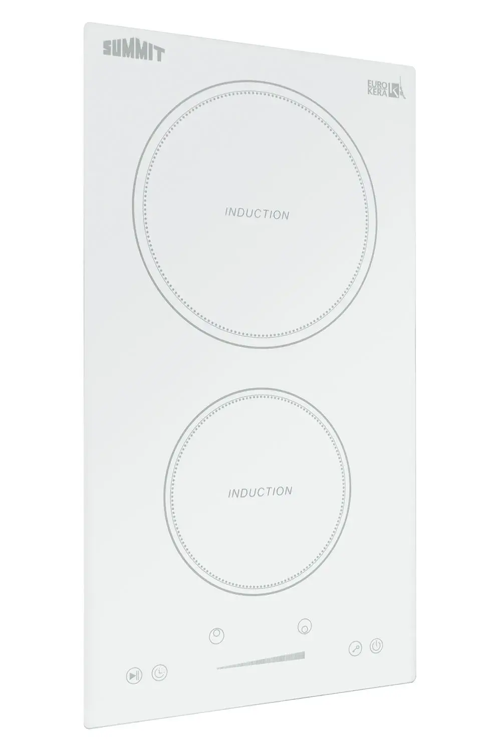 Summit SINC2B231W 12" Wide 208-240V 2-Zone Induction Cooktop