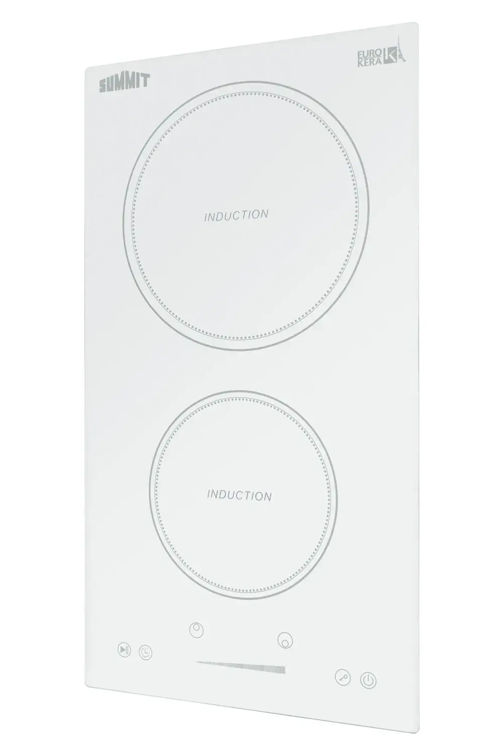 Summit SINC2B231W 12" Wide 208-240V 2-Zone Induction Cooktop
