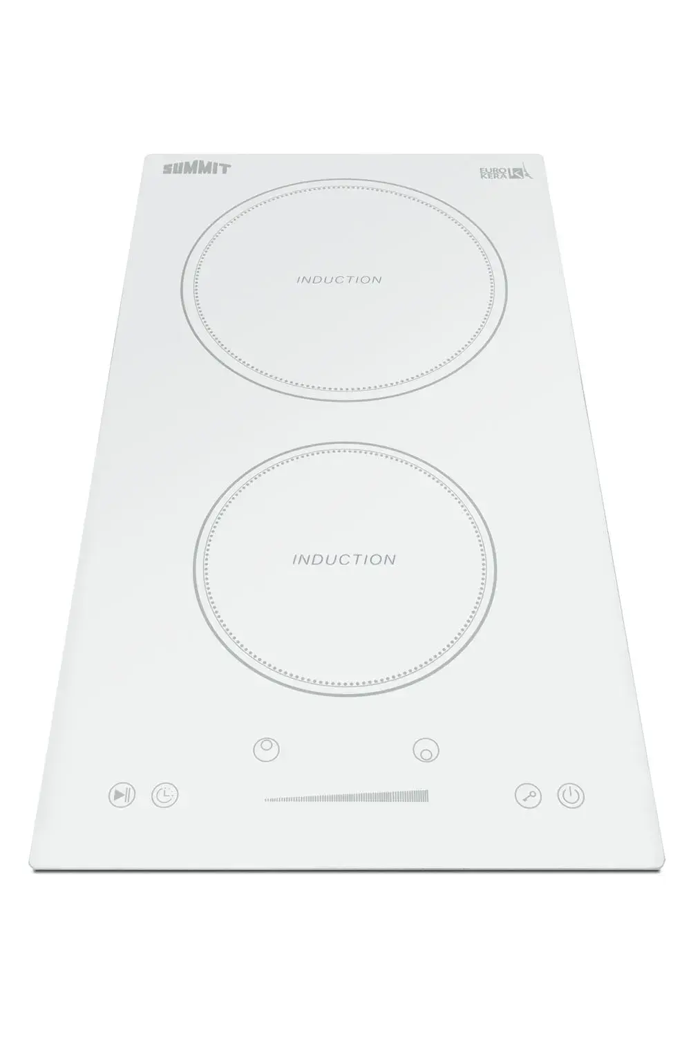 Summit SINC2B231W 12" Wide 208-240V 2-Zone Induction Cooktop