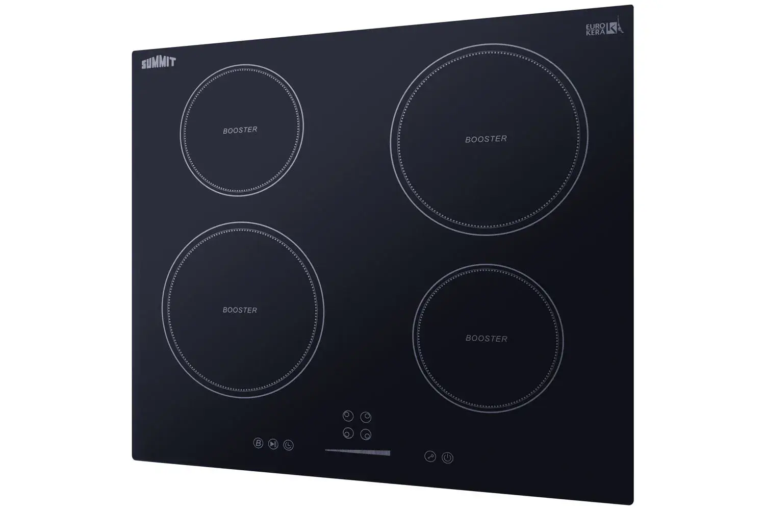 Summit SINC4B241B 24" Wide 208-240V 4-Zone Induction Cooktop