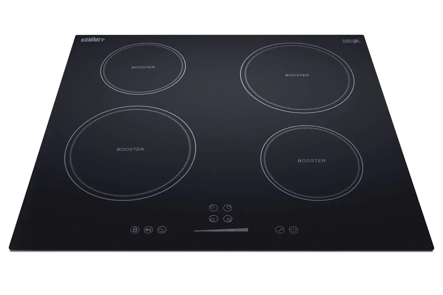 Summit SINC4B241B 24" Wide 208-240V 4-Zone Induction Cooktop