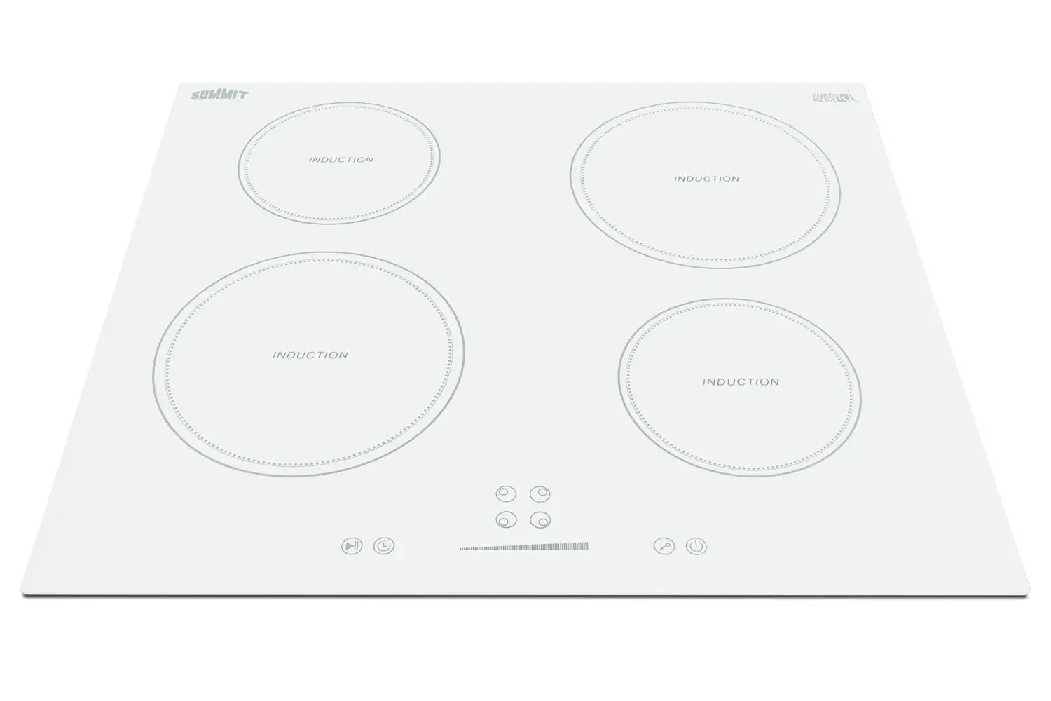 Summit SINC4B242W 24" Wide 208-240V 4-Zone Induction Cooktop
