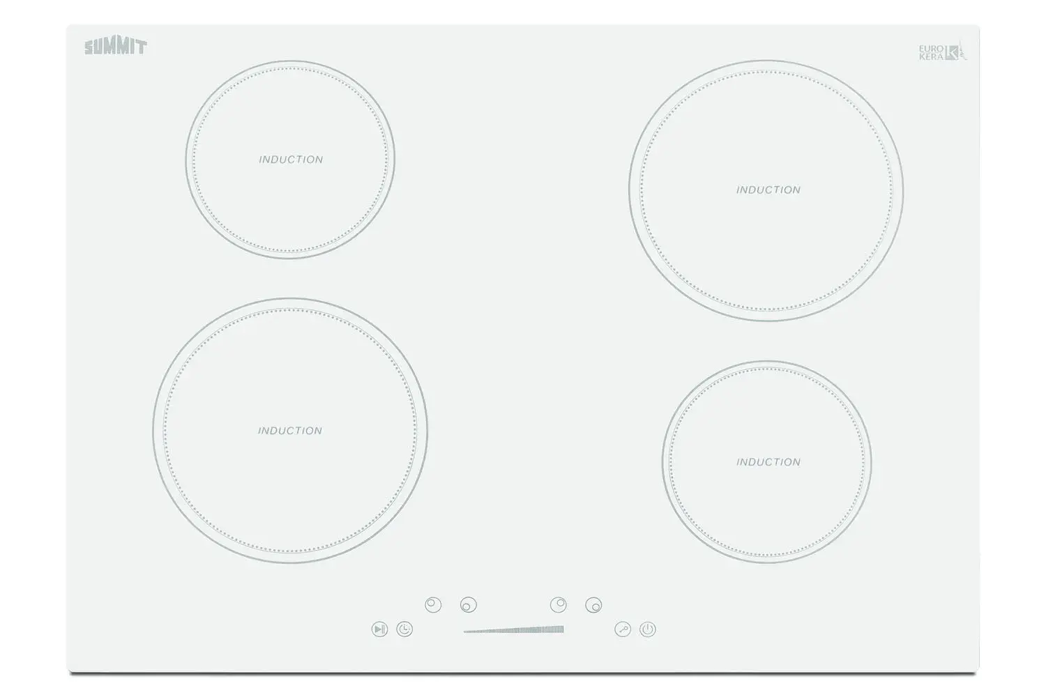 Summit SINC4B302W 30" Wide 208-240V 4-Zone Induction Cooktop