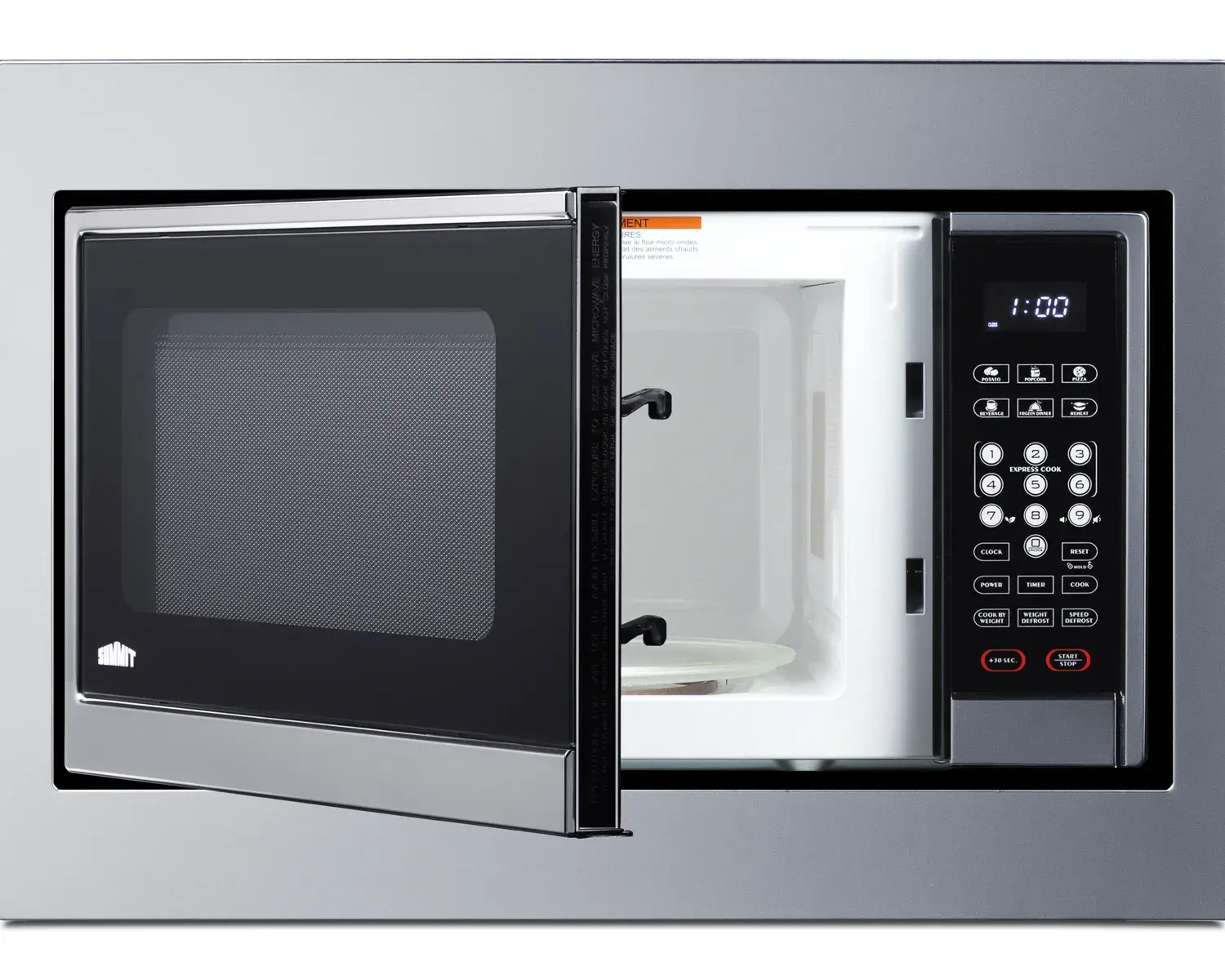 Summit SMBI24 24" Wide Built-In Microwave (Trim Kit Included)