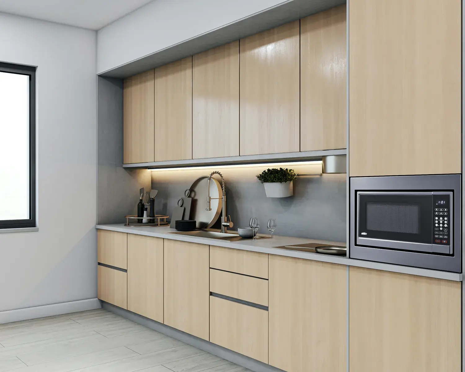 Summit SMBI24 24" Wide Built-In Microwave (Trim Kit Included)