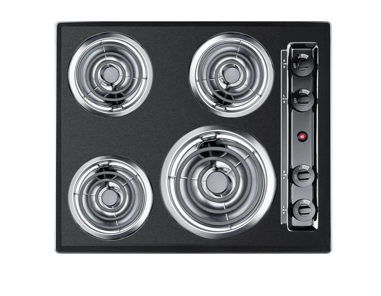 Summit TEL03 24" Wide 4-Burner Coil Cooktop