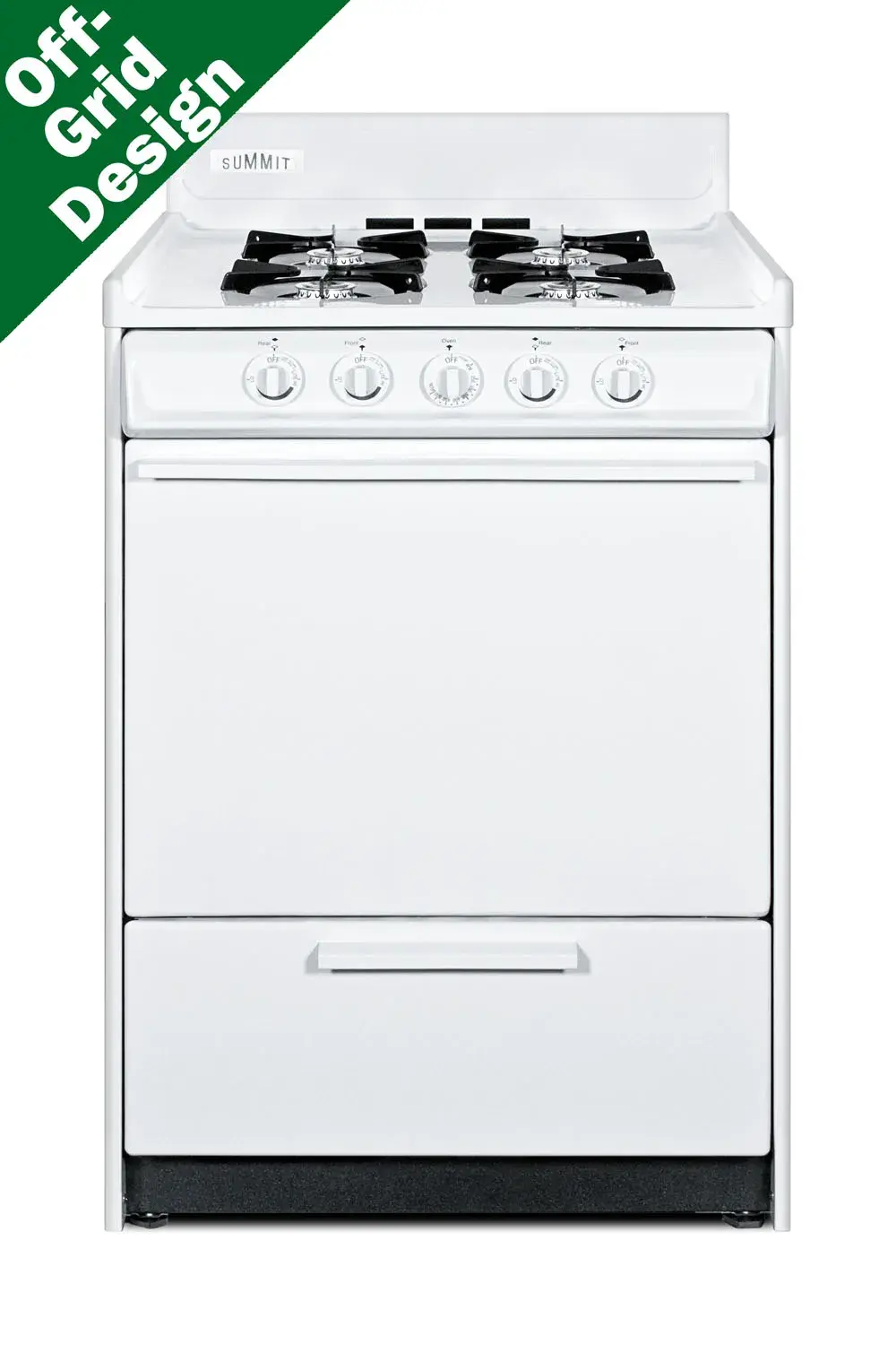 Summit WLM610P 24" Wide Propane Gas Range, Battery Start