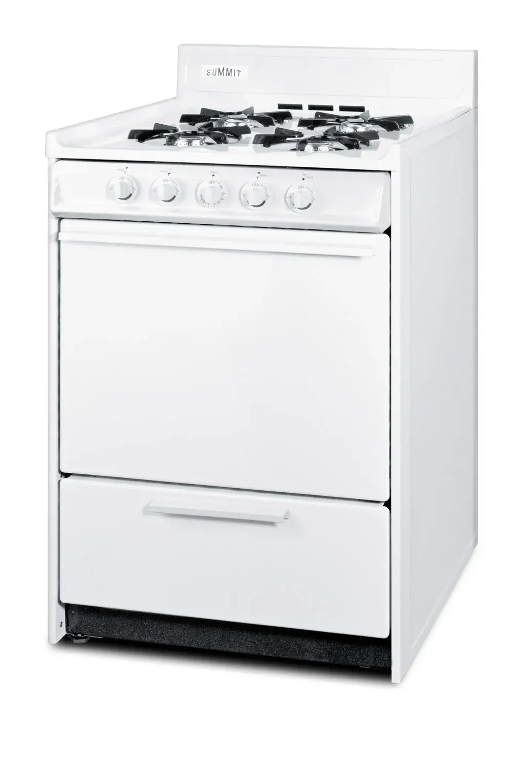 Summit WLM610P 24" Wide Propane Gas Range, Battery Start