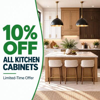 10% Off All Kitchen Cabinets