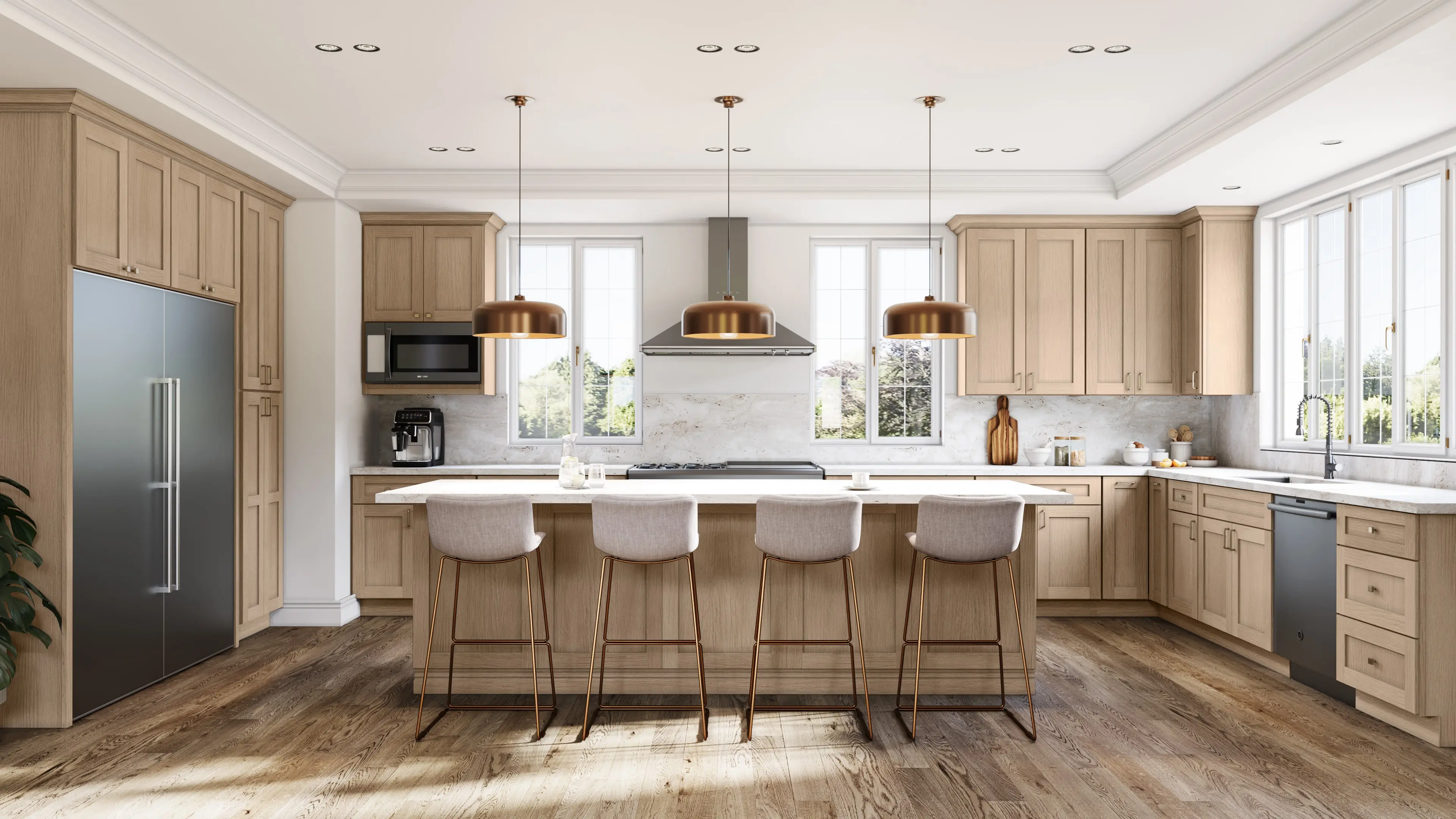 Allure® Galaxy Natural Oak 12"W x 42"H x 12"D Wall Cabinet (W1242)